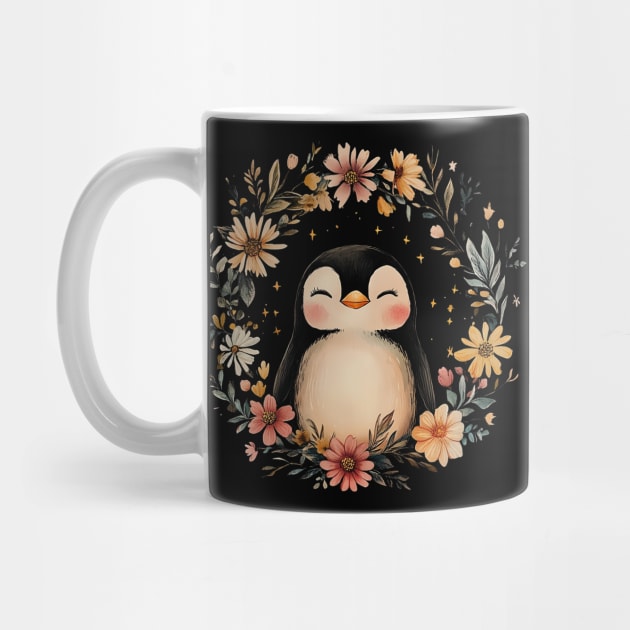 Cozy Penguin Illustration – Cute Arctic Animal Art by TuncGK